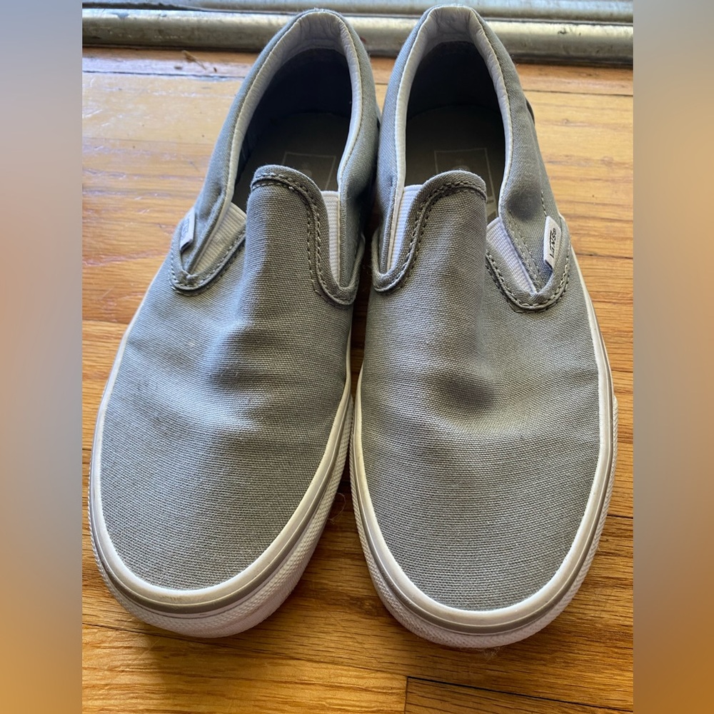 Grey canvas vans